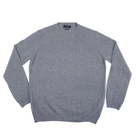 Piombo Other - PIOMBO 100% Lambswool Sweater Mens XL Gray Lightweight Knit Quiet Luxury New